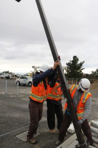 Installation Of New Parking Poles