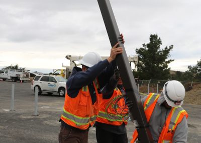 Installation Of New Parking Poles