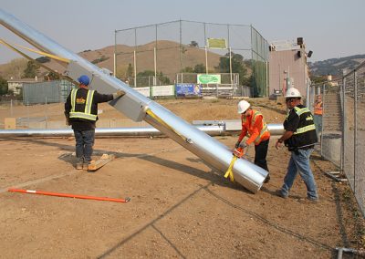 Installation Of New Stadium Field Lighting