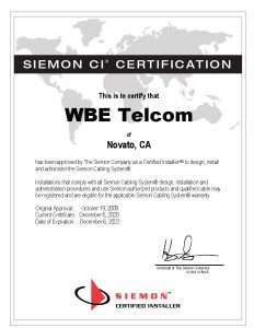 Siemon CI Certification