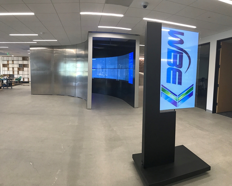 Curved-Video-Tunnel biotech-labratory