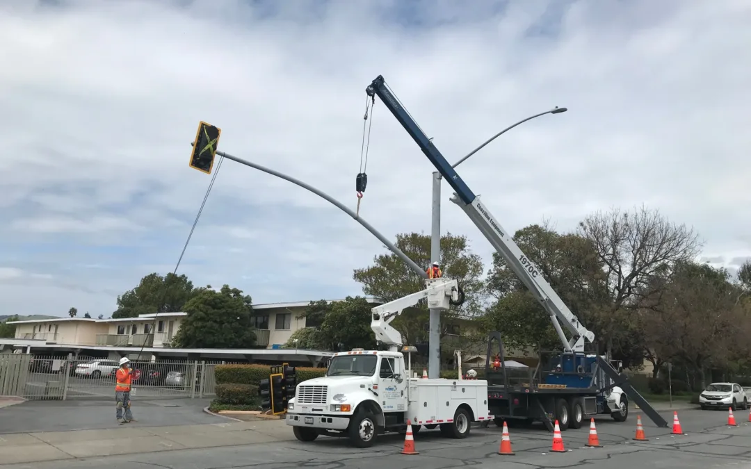 Public Works Traffic Light Installation