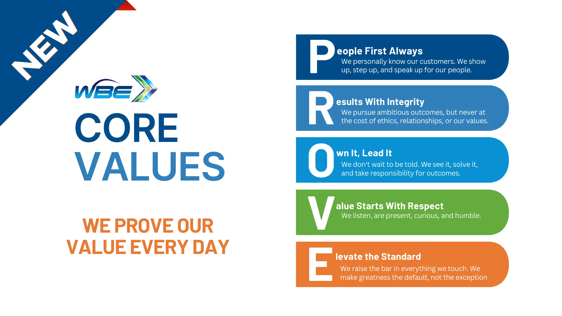 WBE Core Values