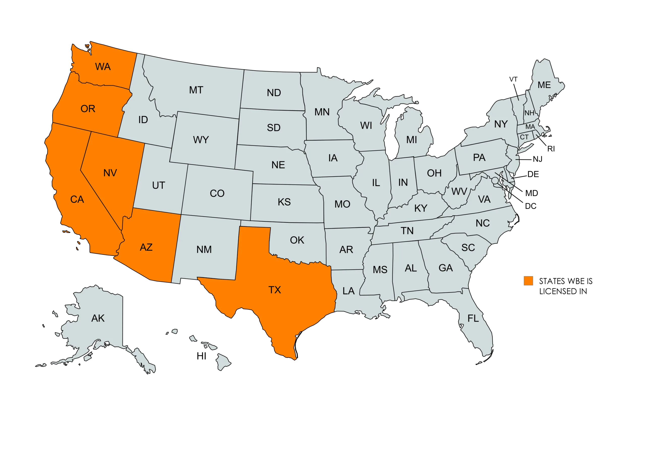 Map of State Licenses
